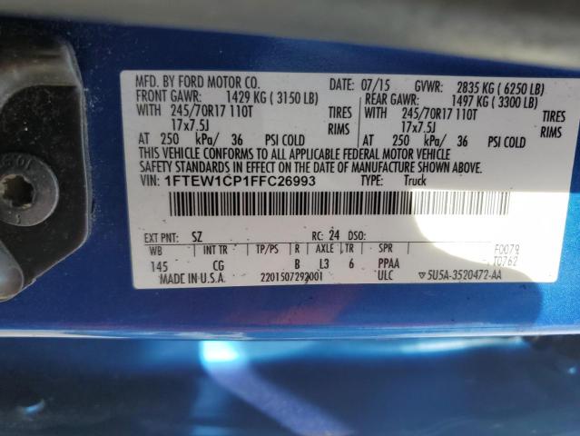 2015 FORD F150 SUPER 1FTEW1CP1FFC26993