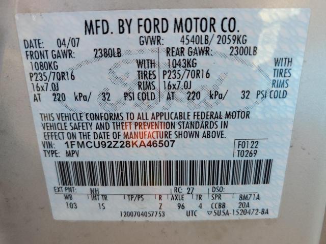 1FMCU92Z28KA46507 2008 Ford Escape Xls