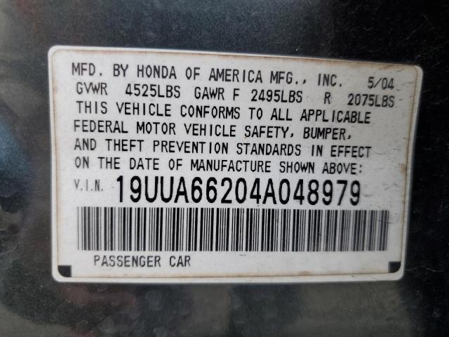 2004 Acura Tl VIN: 19UUA66204A048979 Lot: 43869864