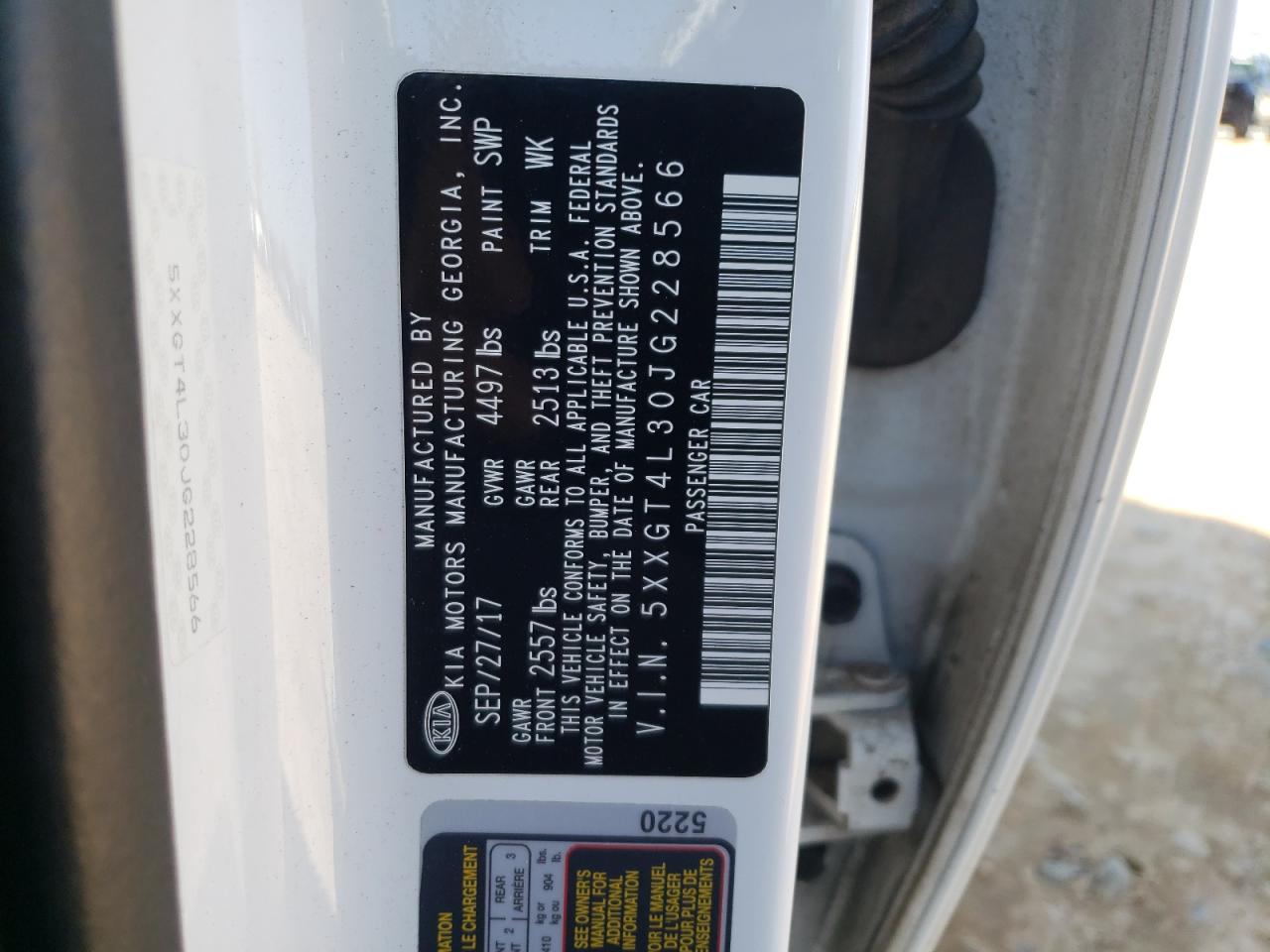 5XXGT4L30JG228566 2018 Kia Optima Lx