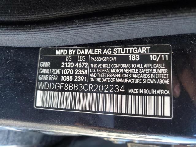 2012 Mercedes-Benz C 300 4Matic VIN: WDDGF8BB3CR202234 Lot: 44172704