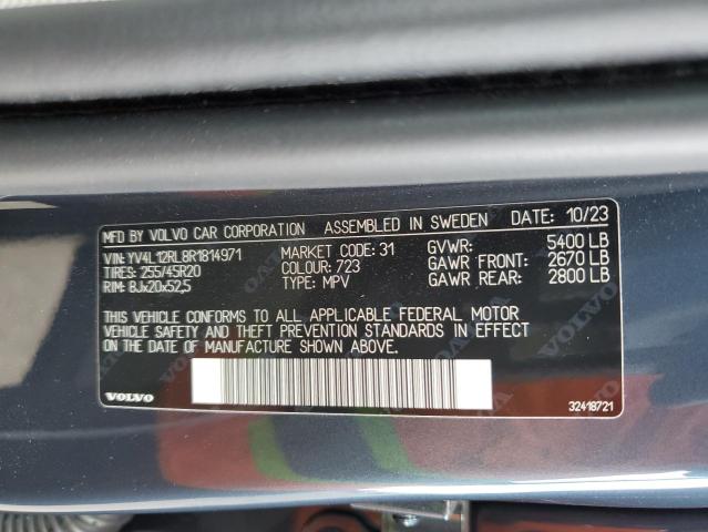 2024 VOLVO XC60 PLUS YV4L12RL8R1814971