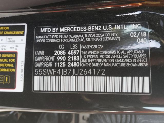 55SWF4JB7JU264172 2018 MERCEDES-BENZ C-CLASS - Image 12