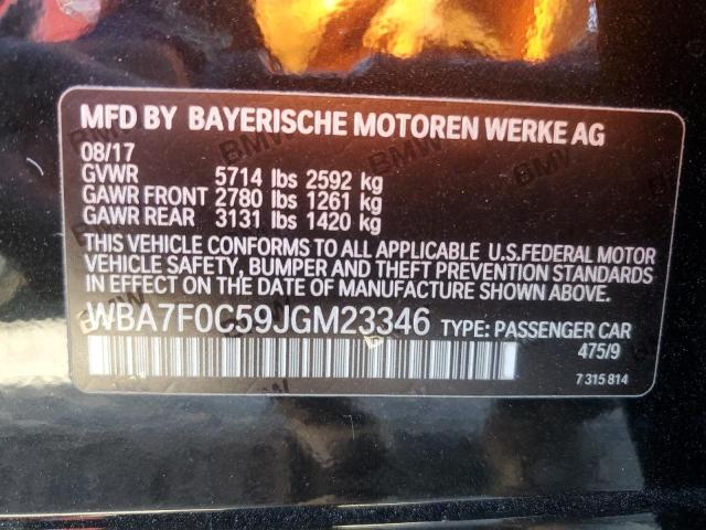 VIN WBA7F0C59JGM23346 2018 BMW 7 Series, 750 I no.13