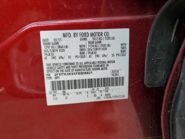 2FMTK3K9XFBB06821 2015 FORD EDGE, photo no. 13