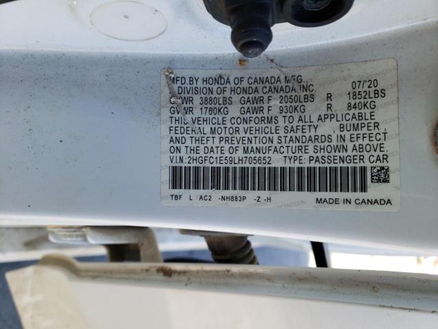 2HGFC1E59LH705652 2020 Honda Civic Si