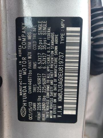 2014 Hyundai Tucson Gls VIN: KM8JU3AG0EU819737 Lot: 44372714