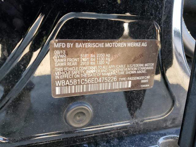 VIN WBA5B1C56ED475226 2014 BMW 5 Series, 535 I no.12