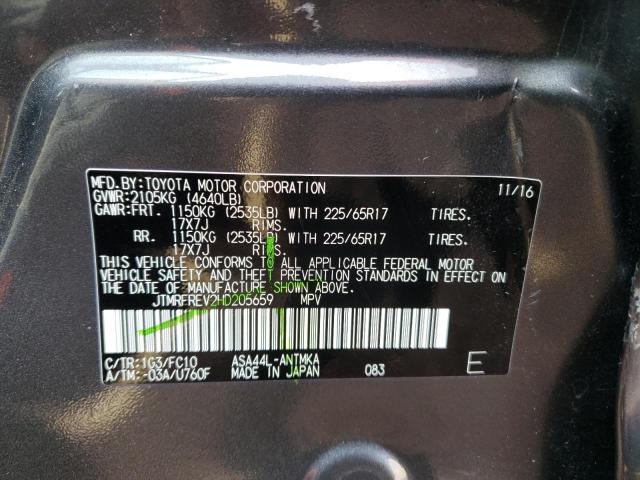 2017 TOYOTA RAV4 XLE JTMRFREV2HD205659
