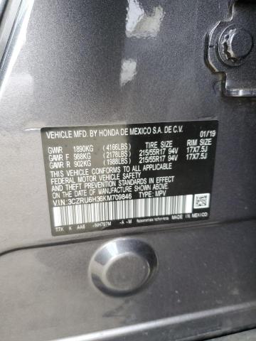 2019 HONDA HR-V LX 3CZRU6H36KM709846