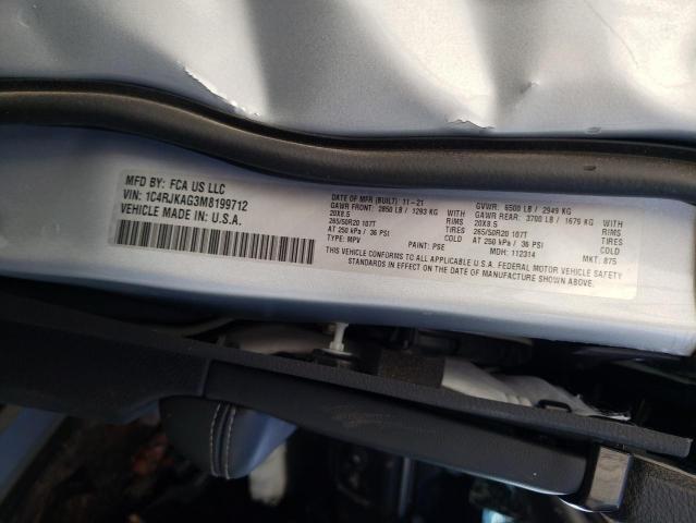 2021 Jeep Grand Cherokee L Laredo VIN: 1C4RJKAG3M8199712 Lot: 44348244