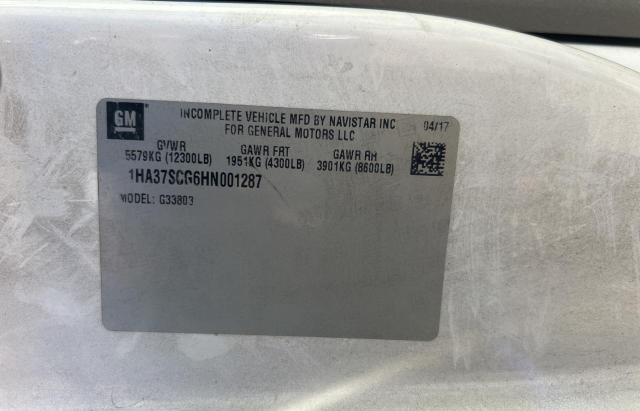 2017 GMC SAVANA CUT 1HA37SCG6HN001287