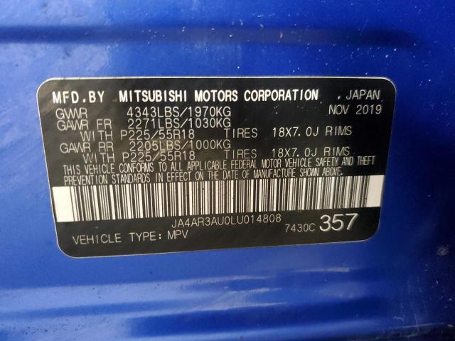 2020 MITSUBISHI OUTLANDER JA4AR3AU0LU014808