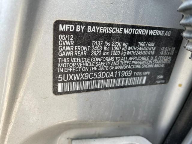 5UXWX9C53D0A11969 2013 BMW X3, photo no. 10