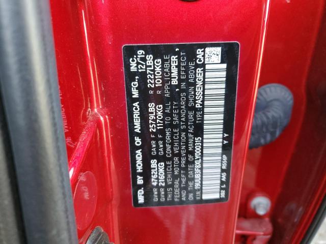 2020 ACURA TLX ADVANC 19UUB3F8XLY000315
