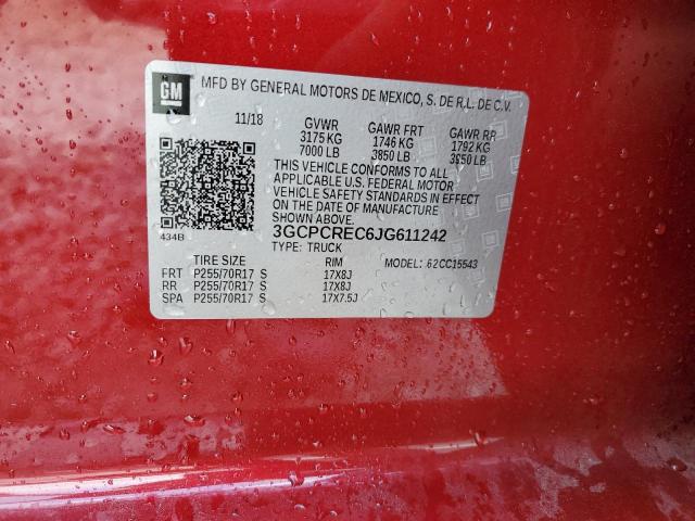 2018 CHEVROLET SILVERADO - 3GCPCREC6JG611242