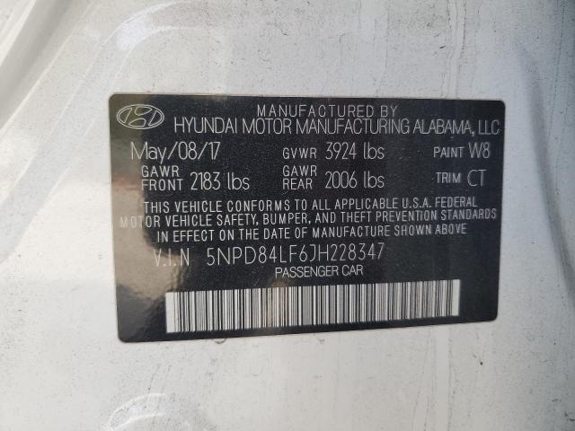 2018 HYUNDAI ELANTRA SE 5NPD84LF6JH228347