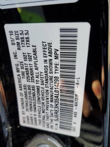 2010 Honda Cr-V Lx VIN: 5J6RE3H35AL014298 Lot: 42416864