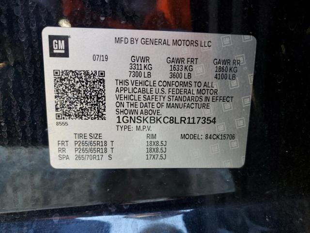 2020 CHEVROLET TAHOE K150 1GNSKBKC8LR117354