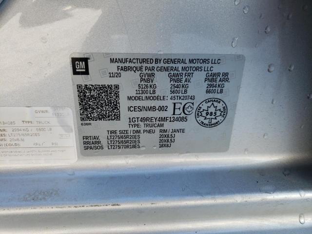 2021 GMC SIERRA K25 - 1GT49REY4MF134085
