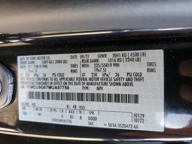 2021 FORD ESCAPE SE 1FMCU9G67MUA97756