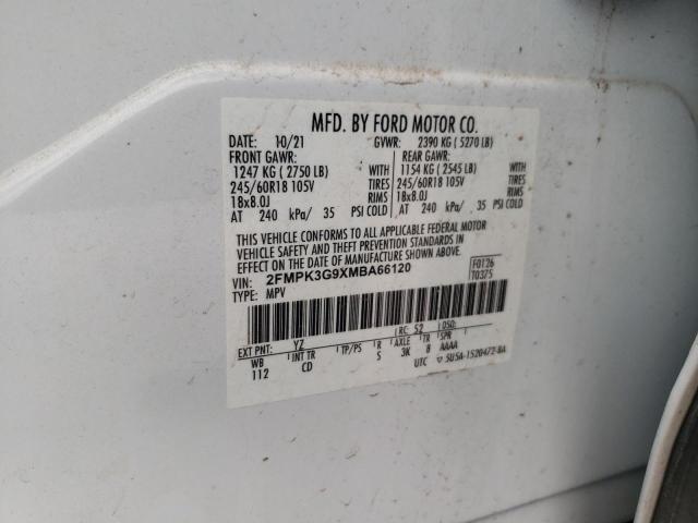 2FMPK3G9XMBA66120 2021 FORD EDGE, photo no. 13