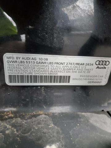 2009 Audi A6 Premium Plus VIN: WAUSG74F49N015755 Lot: 40618694