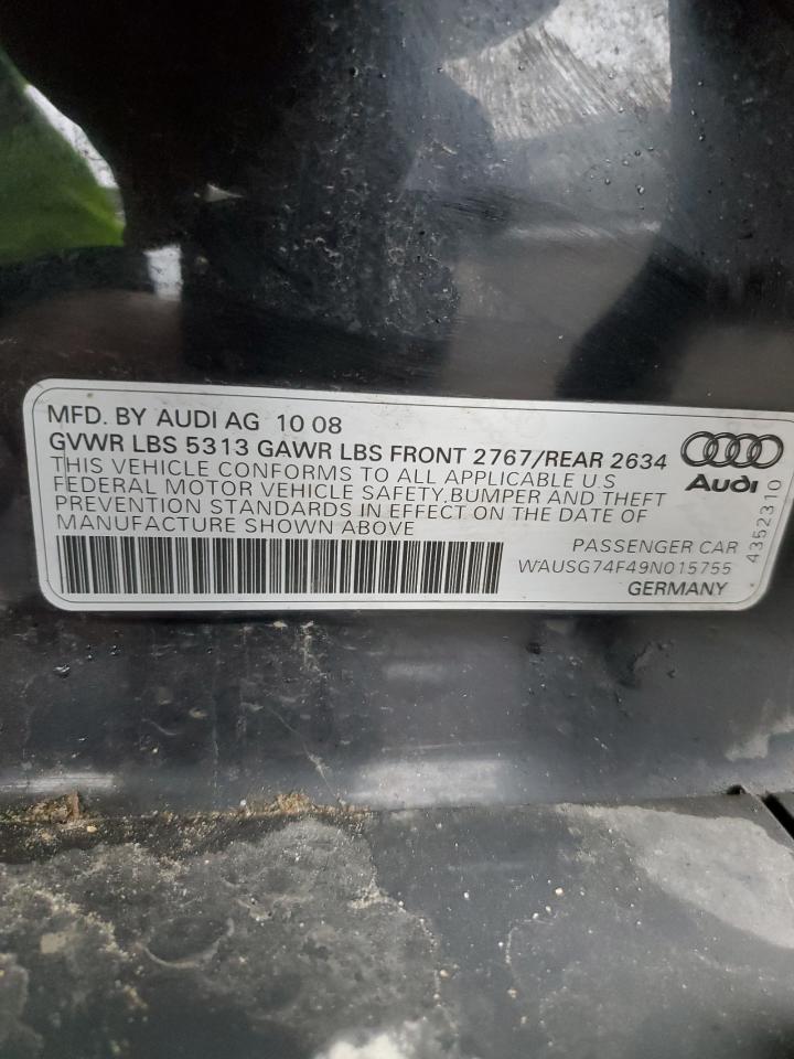 WAUSG74F49N015755 2009 Audi A6 Premium Plus