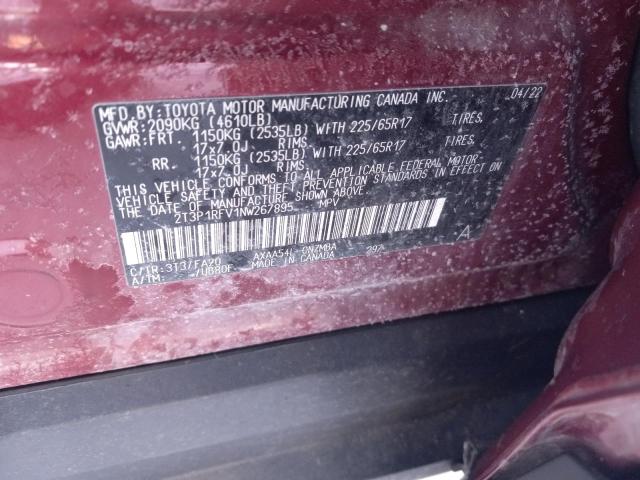 2022 TOYOTA RAV4 XLE - 2T3P1RFV1NW267895