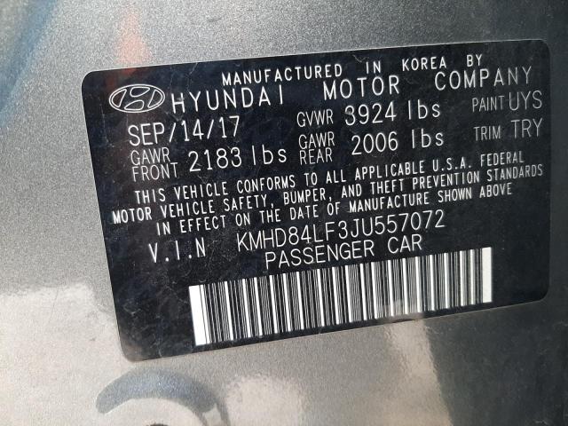 2018 HYUNDAI ELANTRA SE - KMHD84LF3JU557072