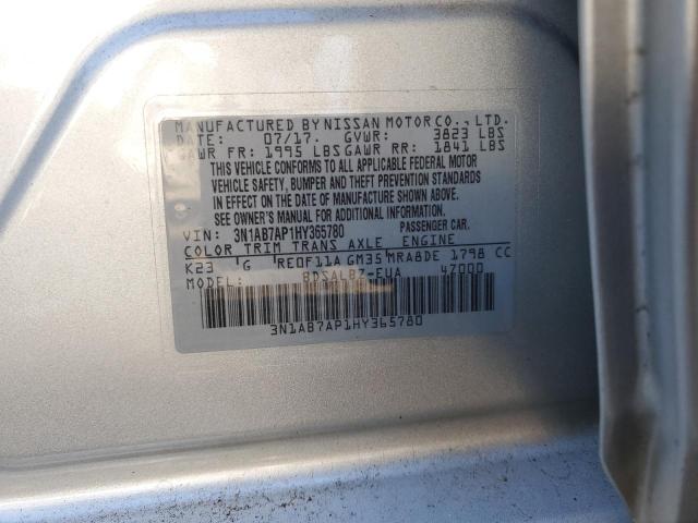 2017 NISSAN SENTRA S 3N1AB7AP1HY365780