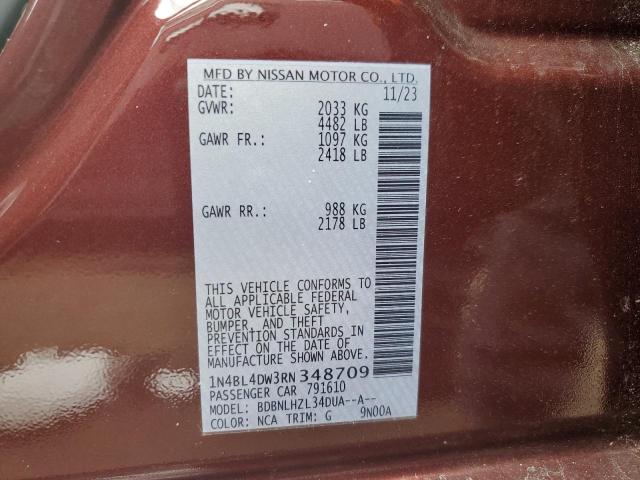 2024 NISSAN ALTIMA SV 1N4BL4DW3RN348709