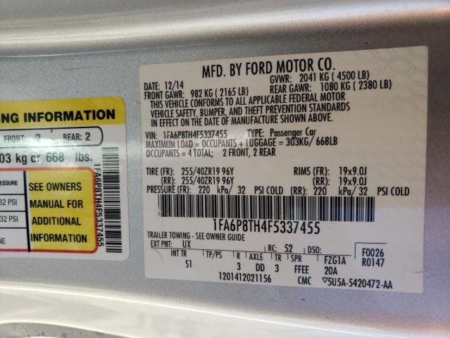 2015 FORD MUSTANG - 1FA6P8TH4F5337455