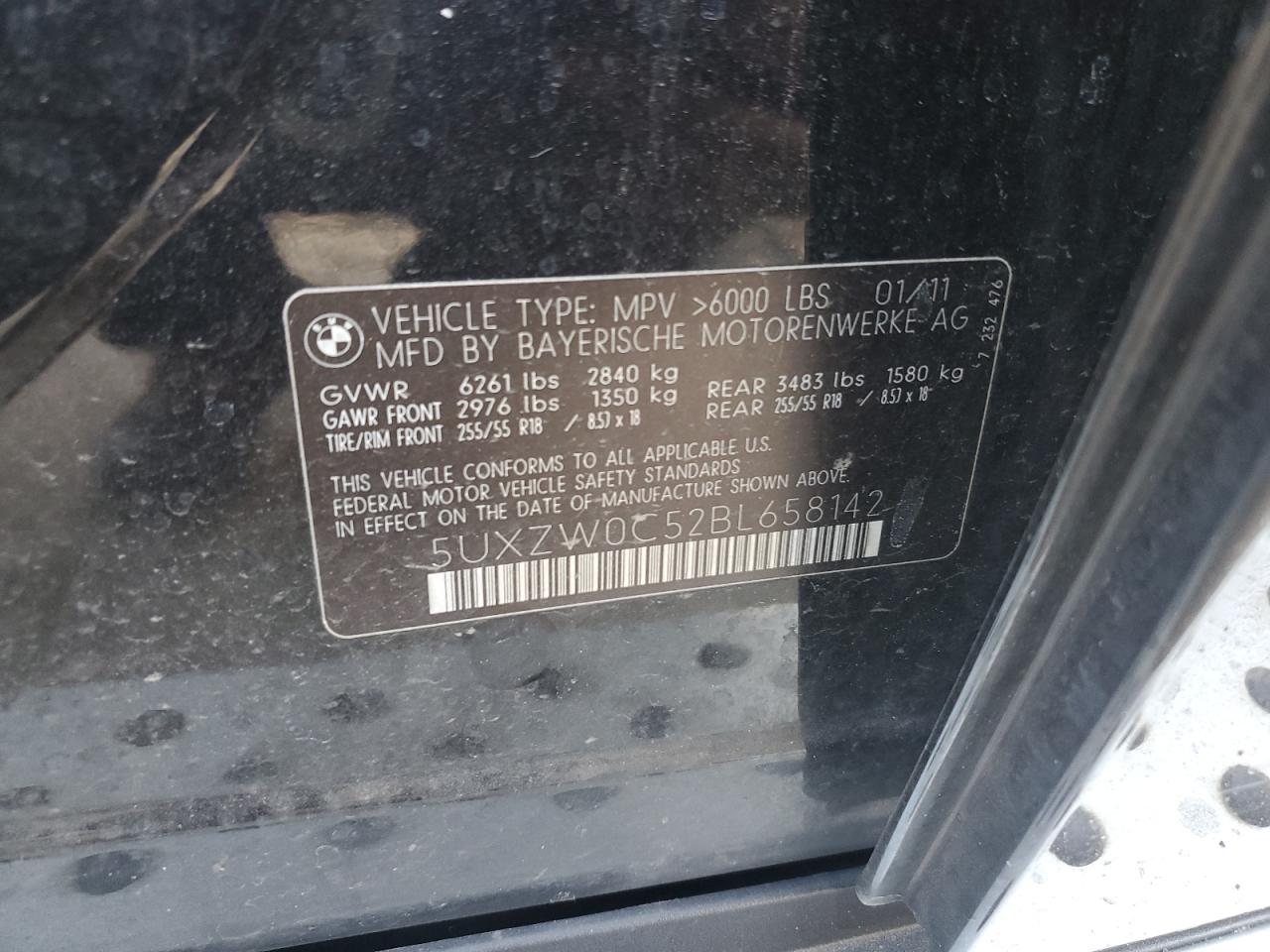 5UXZW0C52BL658142 2011 BMW X5 xDrive35D