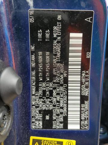 2016 TOYOTA HIGHLANDER 5TDKKRFH3GS157713
