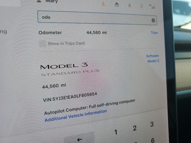 2020 TESLA MODEL 3 5YJ3E1EA0LF805654
