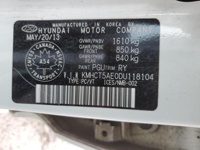 2013 Hyundai Accent Gls VIN: KMHCT5AE0DU118104 Lot: 41224884