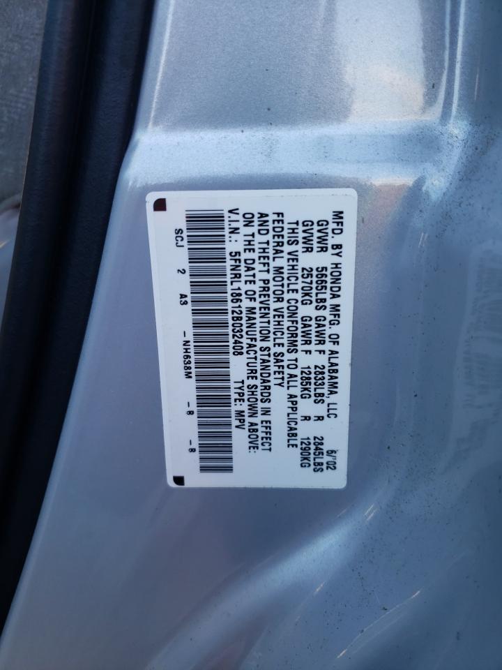 5FNRL18612B032408 2002 Honda Odyssey Ex