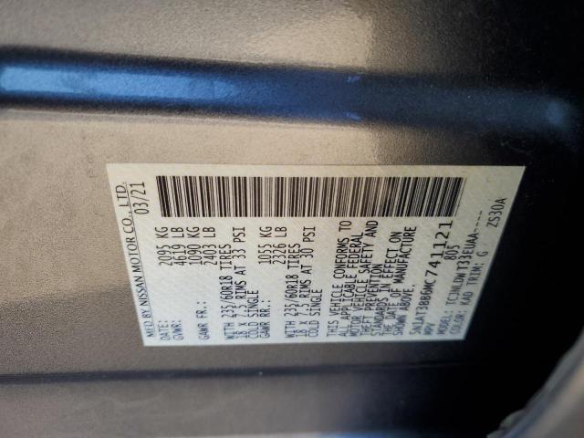 2021 NISSAN ROGUE SV 5N1AT3BB6MC741121
