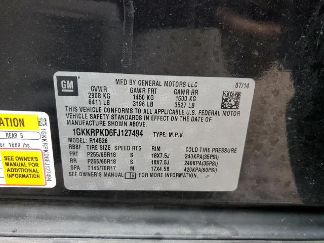 2015 GMC ACADIA SLE 1GKKRPKD6FJ127494