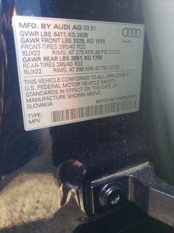 2021 AUDI Q8 PREMIUM - WA1EVAF12MD033653