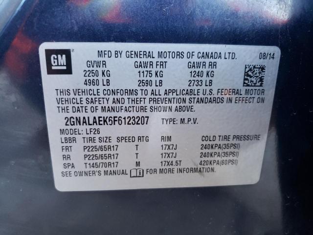 2015 CHEVROLET EQUINOX LS 2GNALAEK6F6123207