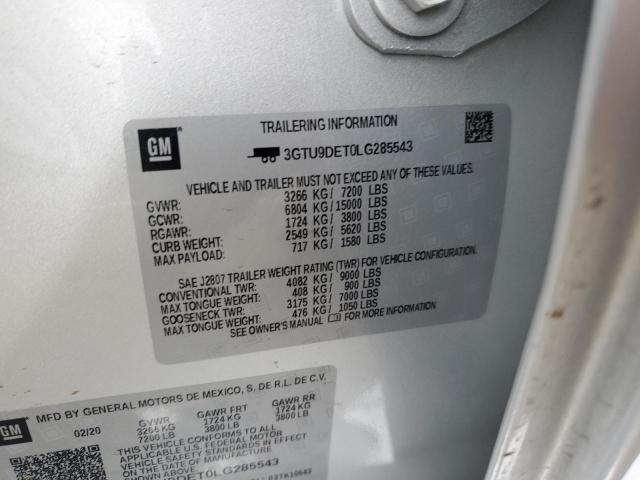 2020 GMC SIERRA K15 - 3GTU9DET0LG285543