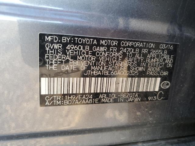 2016 LEXUS GS 200T BA JTHBA1BL6GA002325