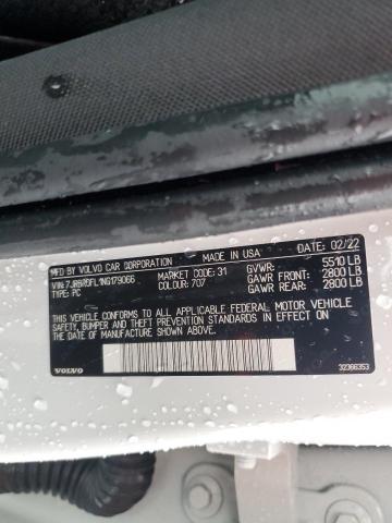 2022 VOLVO S60 T8 REC 7JRBR0FL1NG179066