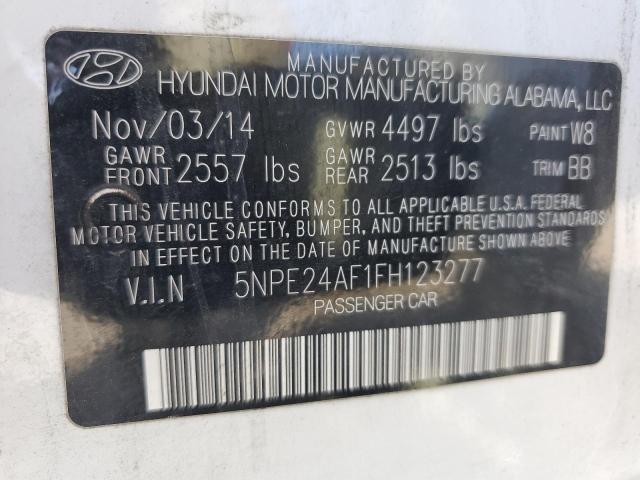 2015 HYUNDAI SONATA SE 5NPE24AF1FH123277