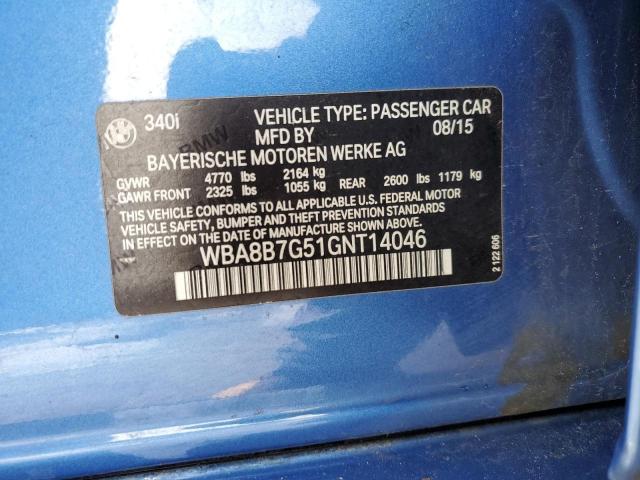 2016 BMW 340 XI - WBA8B7G51GNT14046