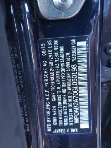 2016 PORSCHE PANAMERA S - WP0AB2A70GL050198