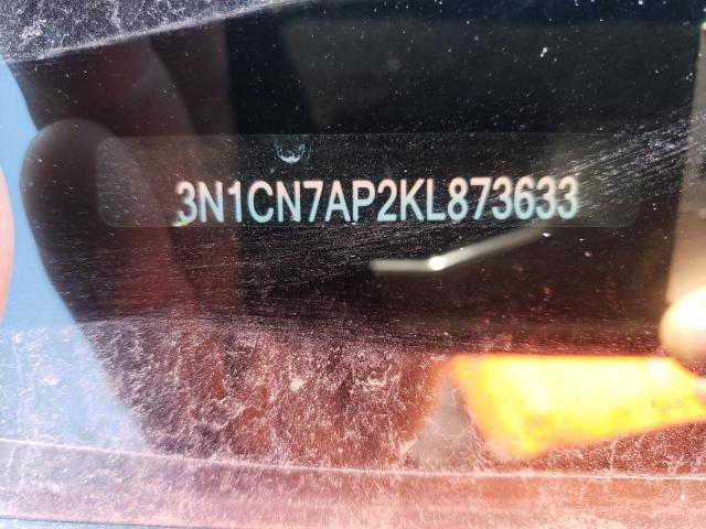 3N1CN7AP2KL873633 NISSAN VERSA 2019