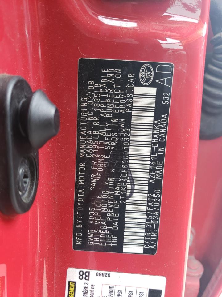 2t1ke40e69c010323 2T1KE40E69C010323 2009 Toyota Corolla Matrix S